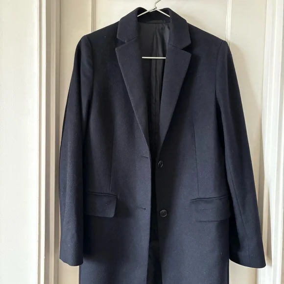 Uniqlo Women’s Navy Wool Cashmere Chesterfield Coat - Picture 4 of 9